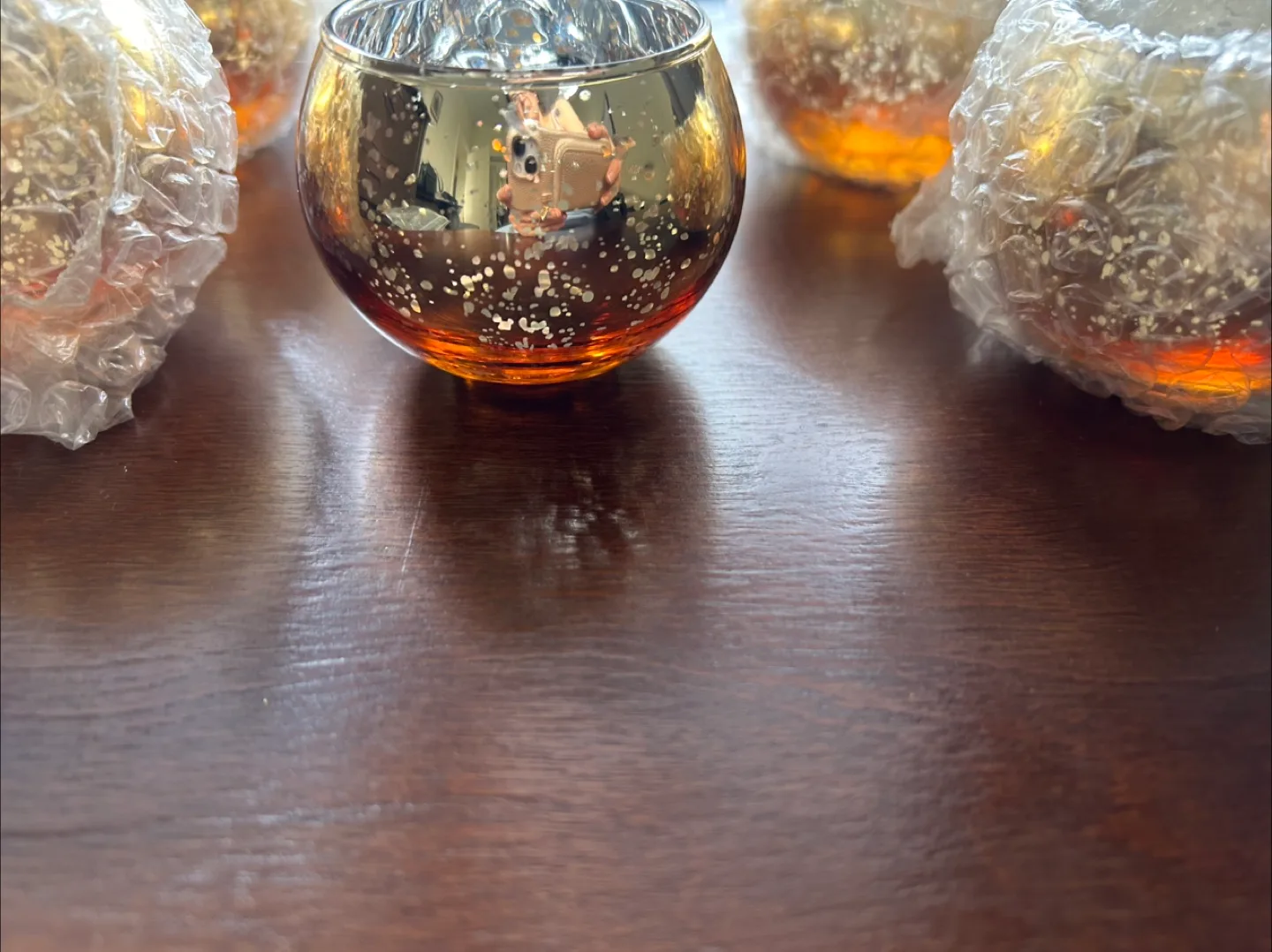 Decorative Gold Votive Candle Holders (Set of 6) image indicator(2)