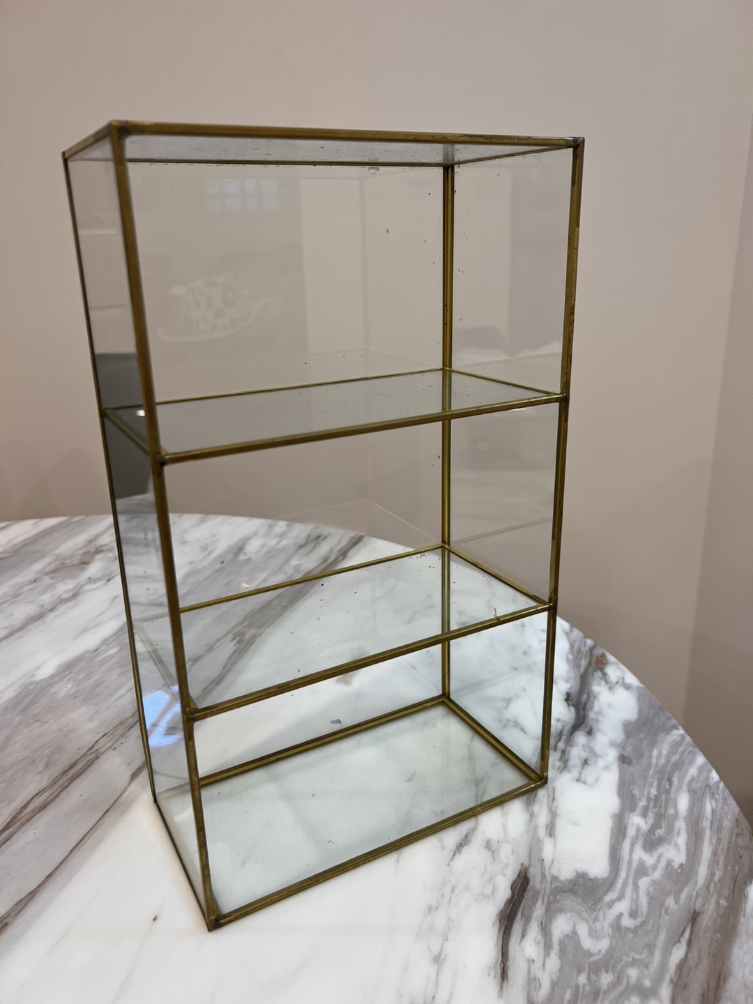 Glass & Gold Display Shelf
