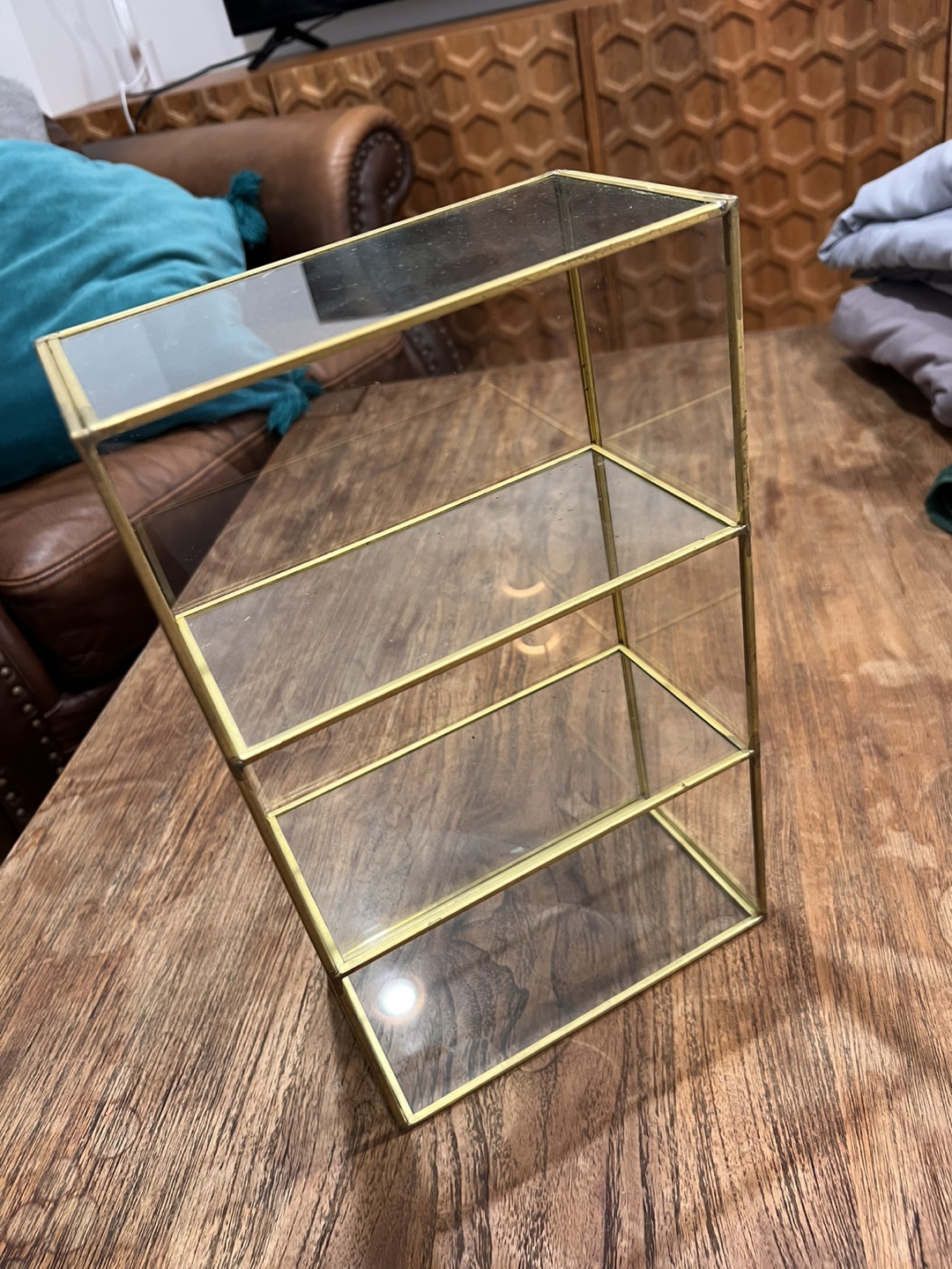 Glass & Gold Display Shelf - photo 3