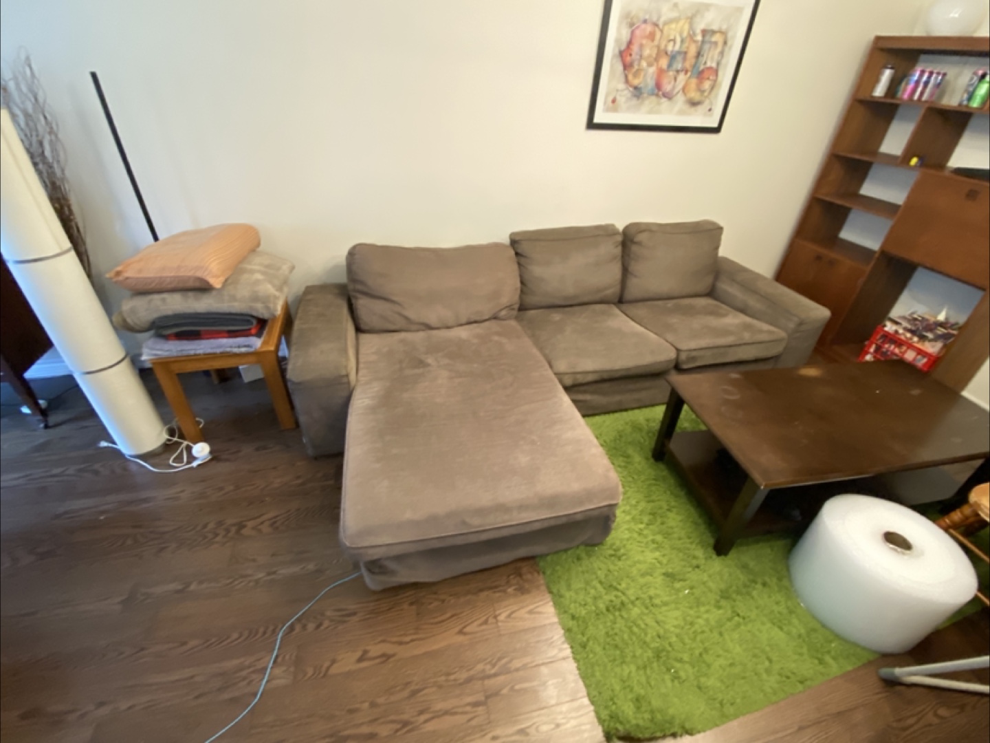 Gray/Brown Sectional Sofa