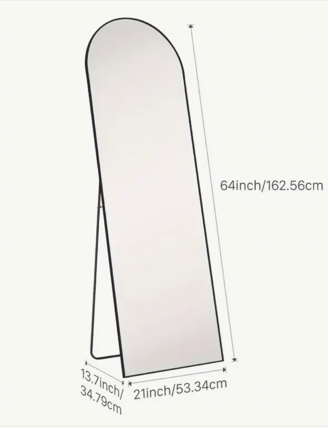 Full Length Arched Standing Mirror 64 inch - photo 5
