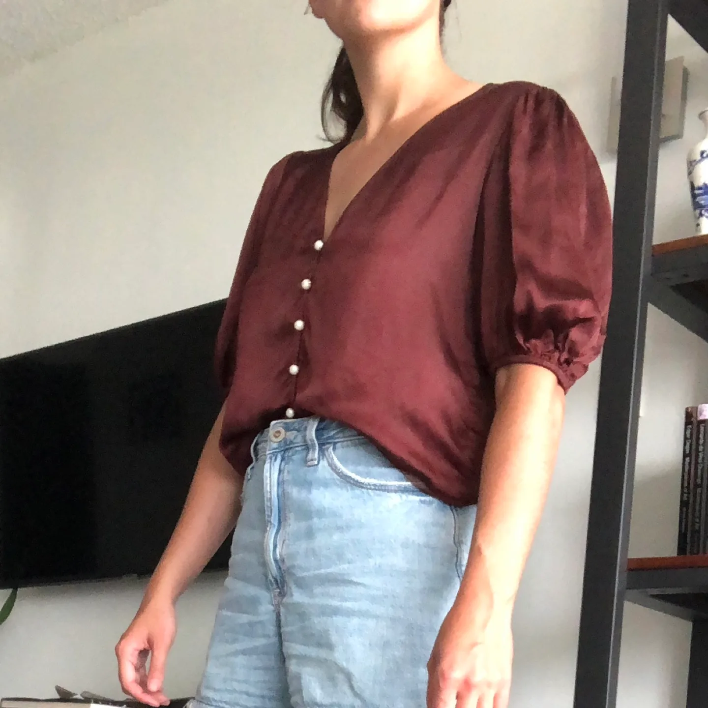 Wilfred Bria Blouse - Size S - Burgundy image indicator(4)