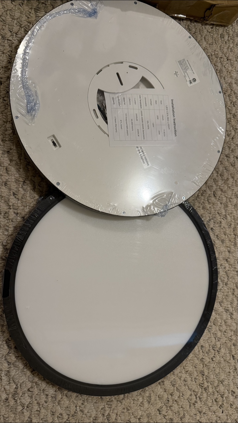 New set 15.8 inch LED Ceiling Light - Black