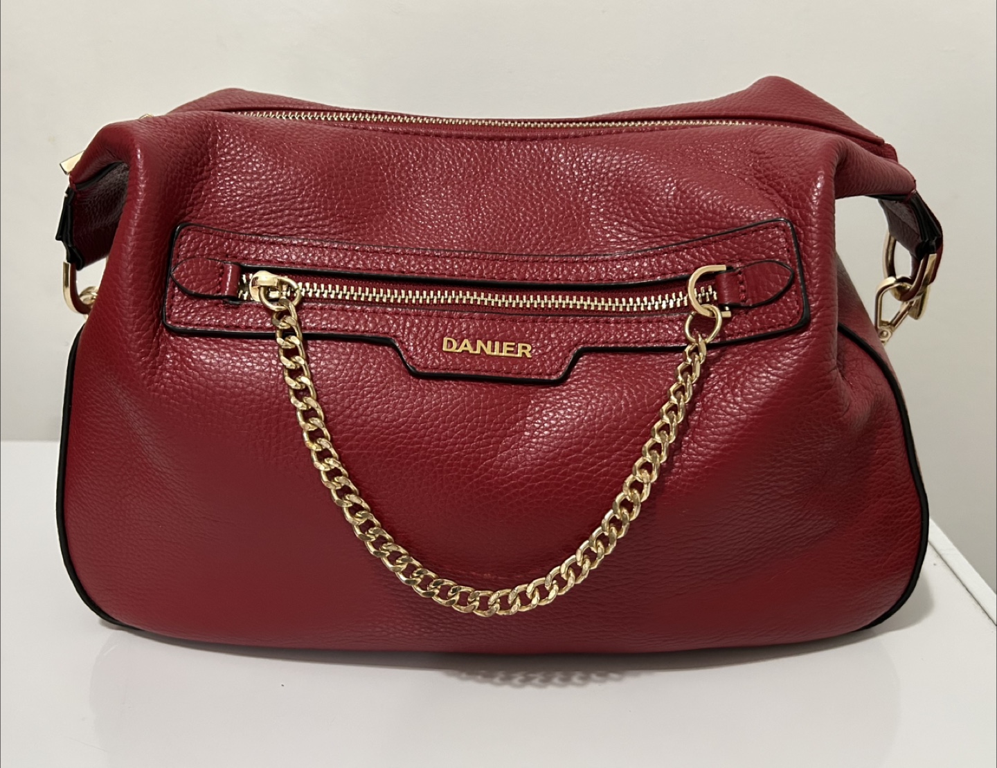 Danier Red Leather Handbag