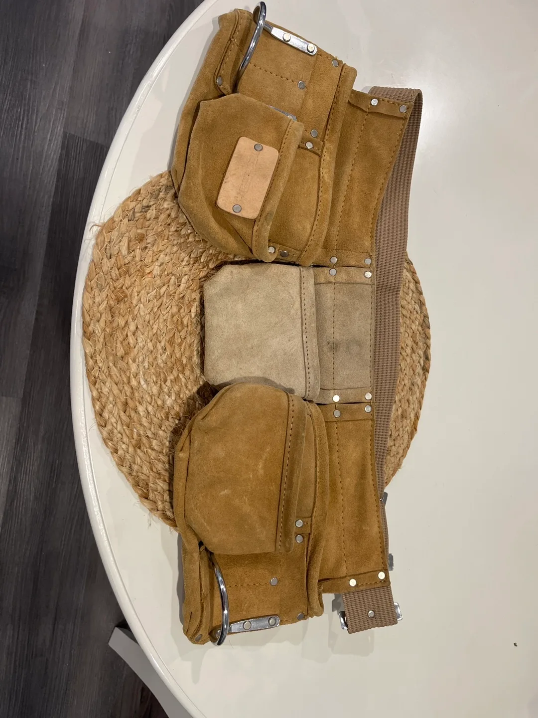 MasterCraft Suede/Leather Tool Belt - Brown thumbnail