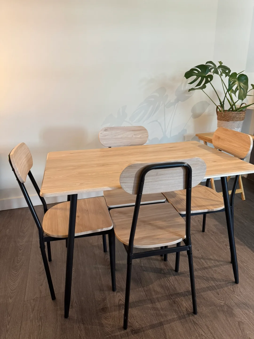 Dining Table Set with 4 Chairs - Light Wood image indicator(2)