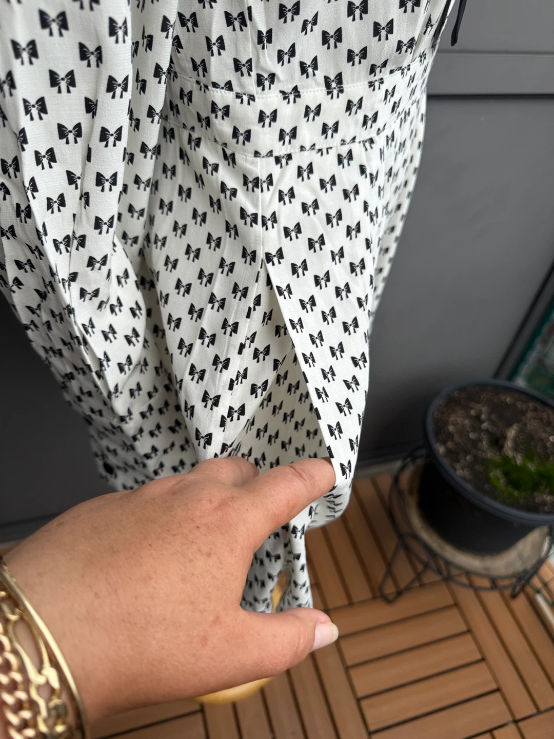 MAJE - White & Black Bow Print Jumper - photo 5