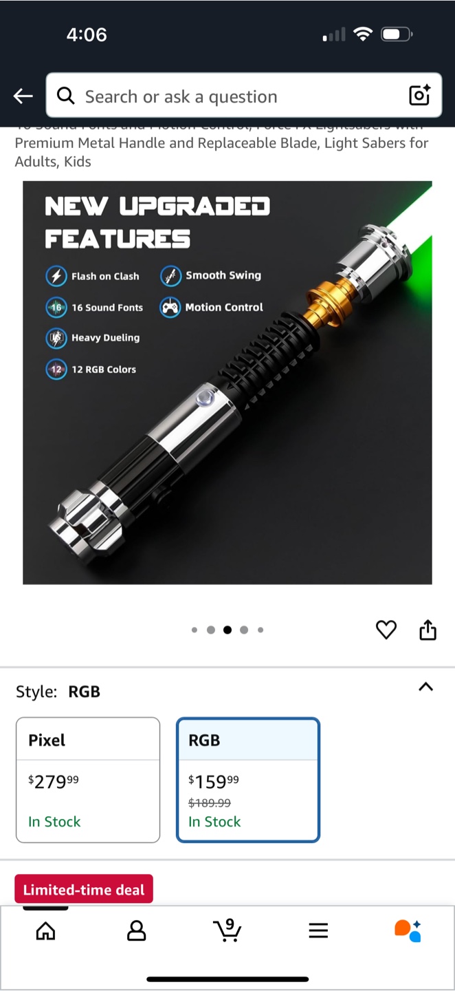 RGB Lightsaber with Metal Handle - photo 5