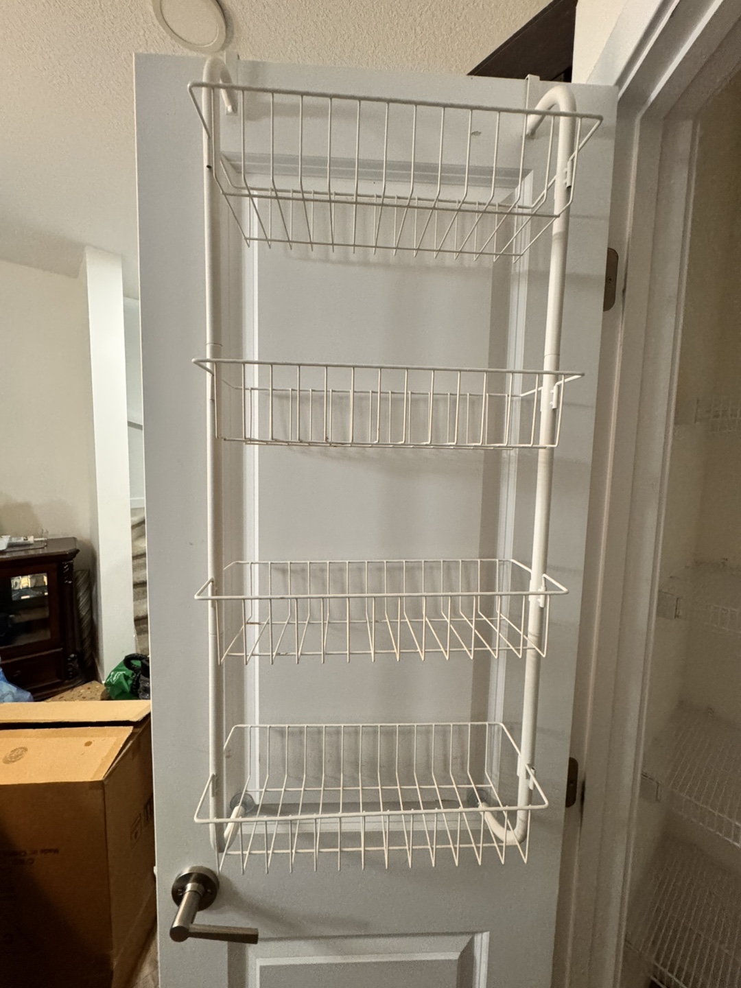 Over-the-Door White Metal Organizer