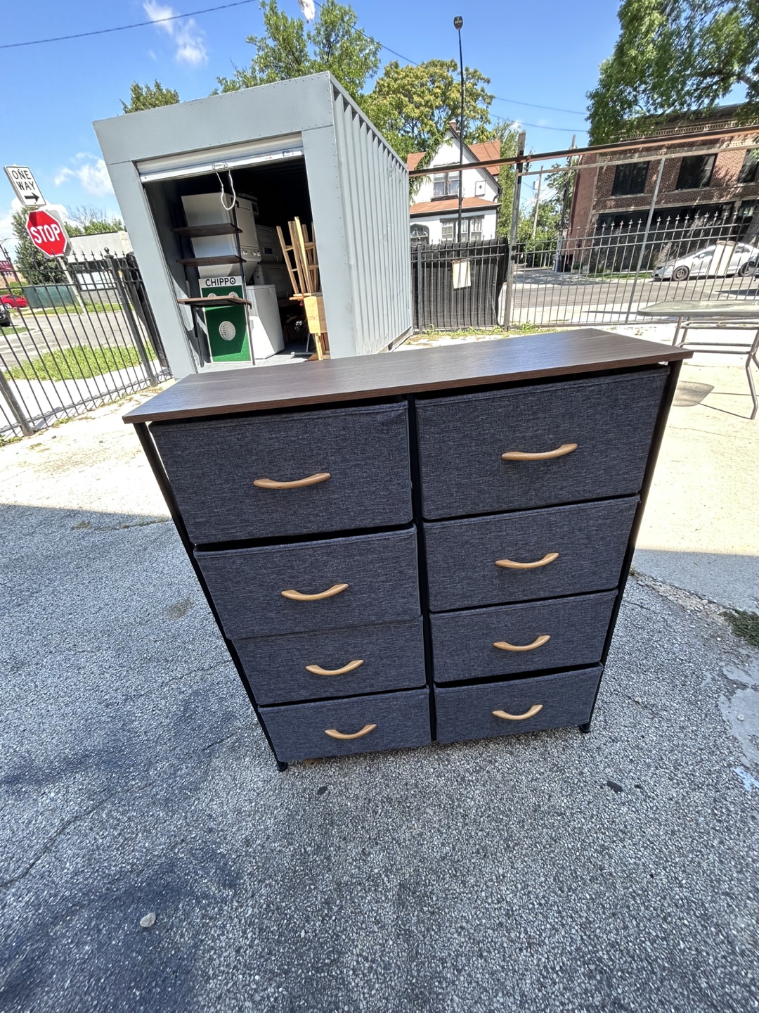 8-Drawer Fabric Storage Dresser - Gray - photo 5