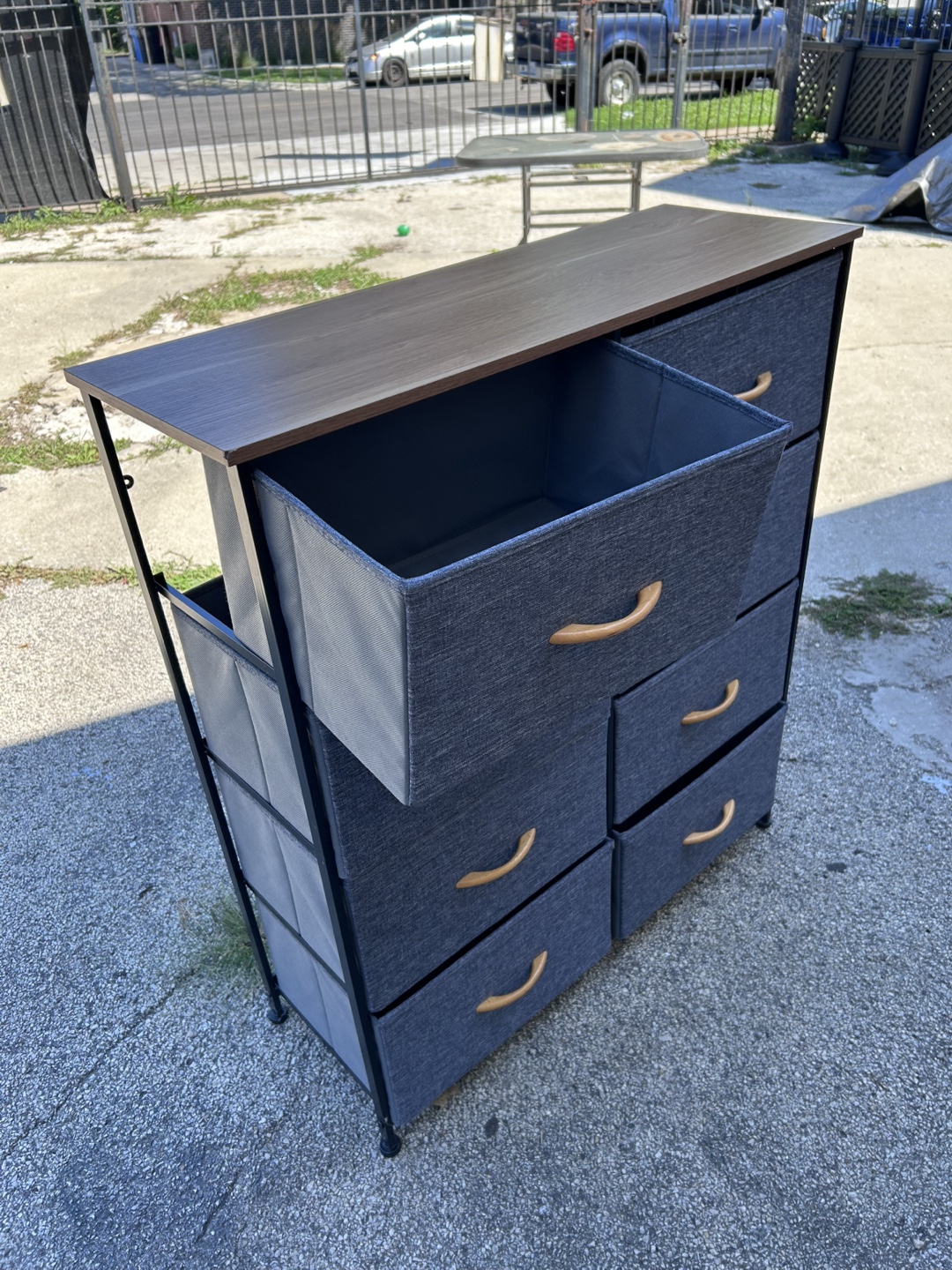 8-Drawer Fabric Storage Dresser - Gray - photo 4