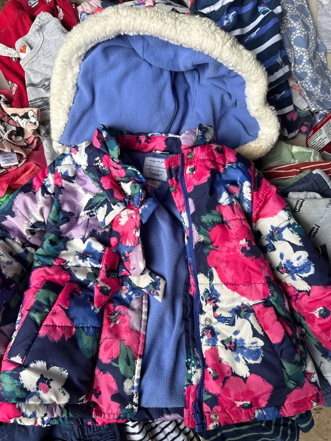 OshKosh B'gosh Floral Winter Jacket - Size 18M