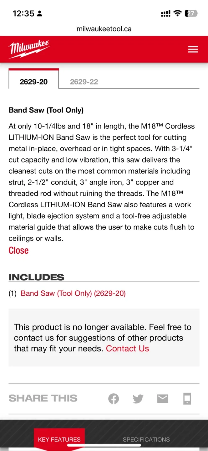 Milwaukee 2629-20 Cordless Band Saw with Charger image indicator(4)