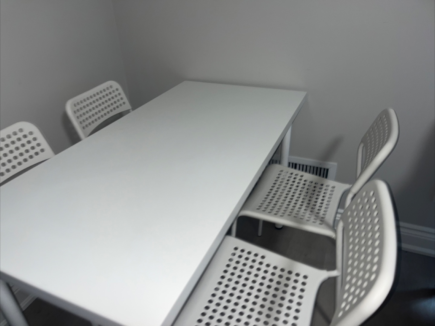 IKEA White Table and 4 Chairs
