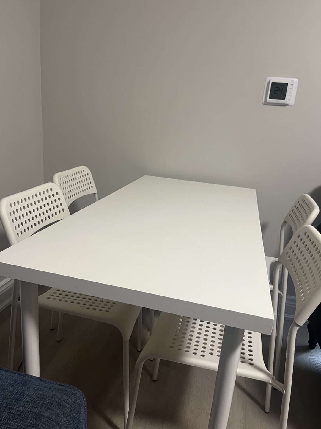 IKEA White Table and 4 Chairs - photo 5