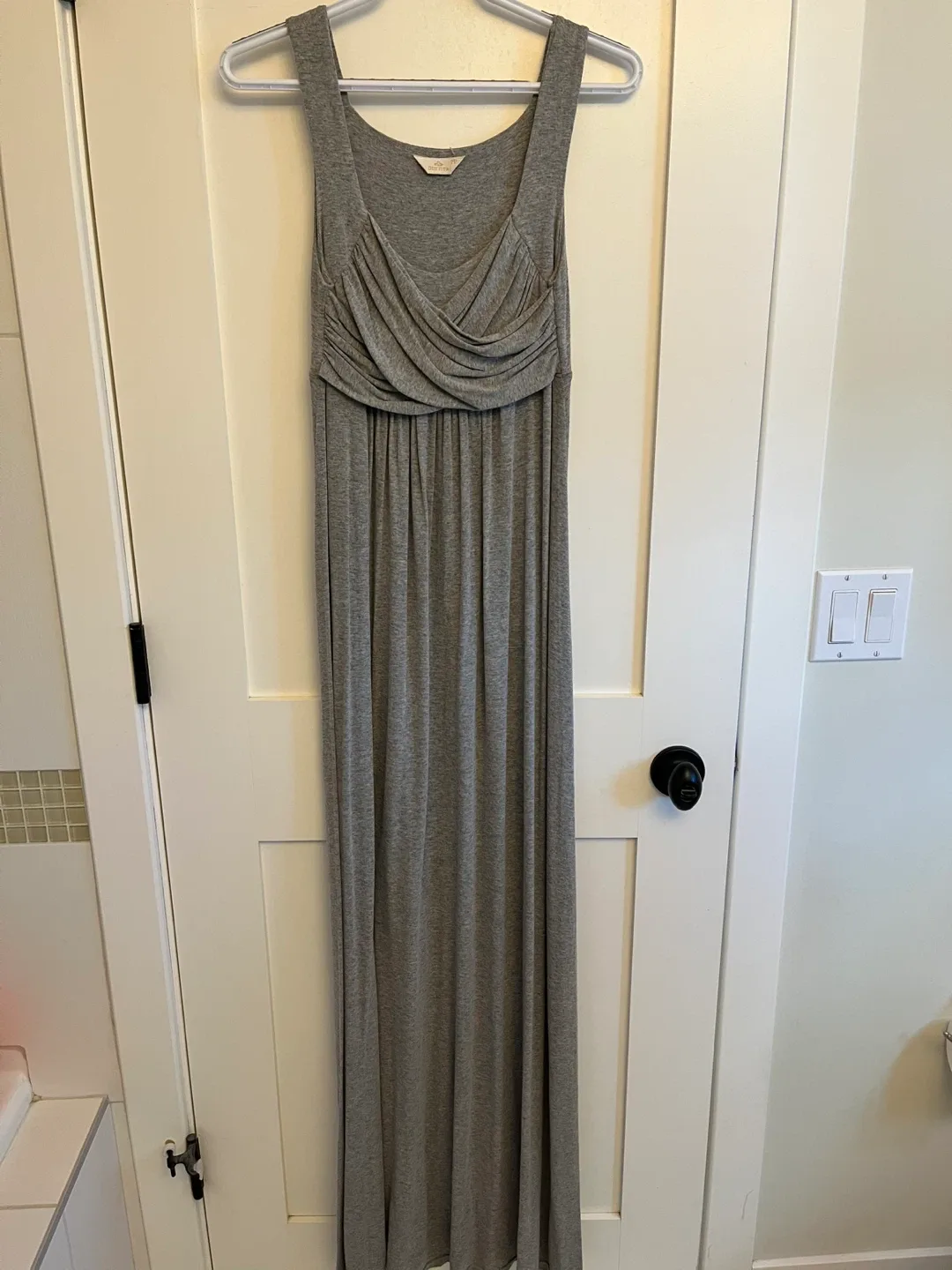 Maternity Gray Maxi Dress thumbnail