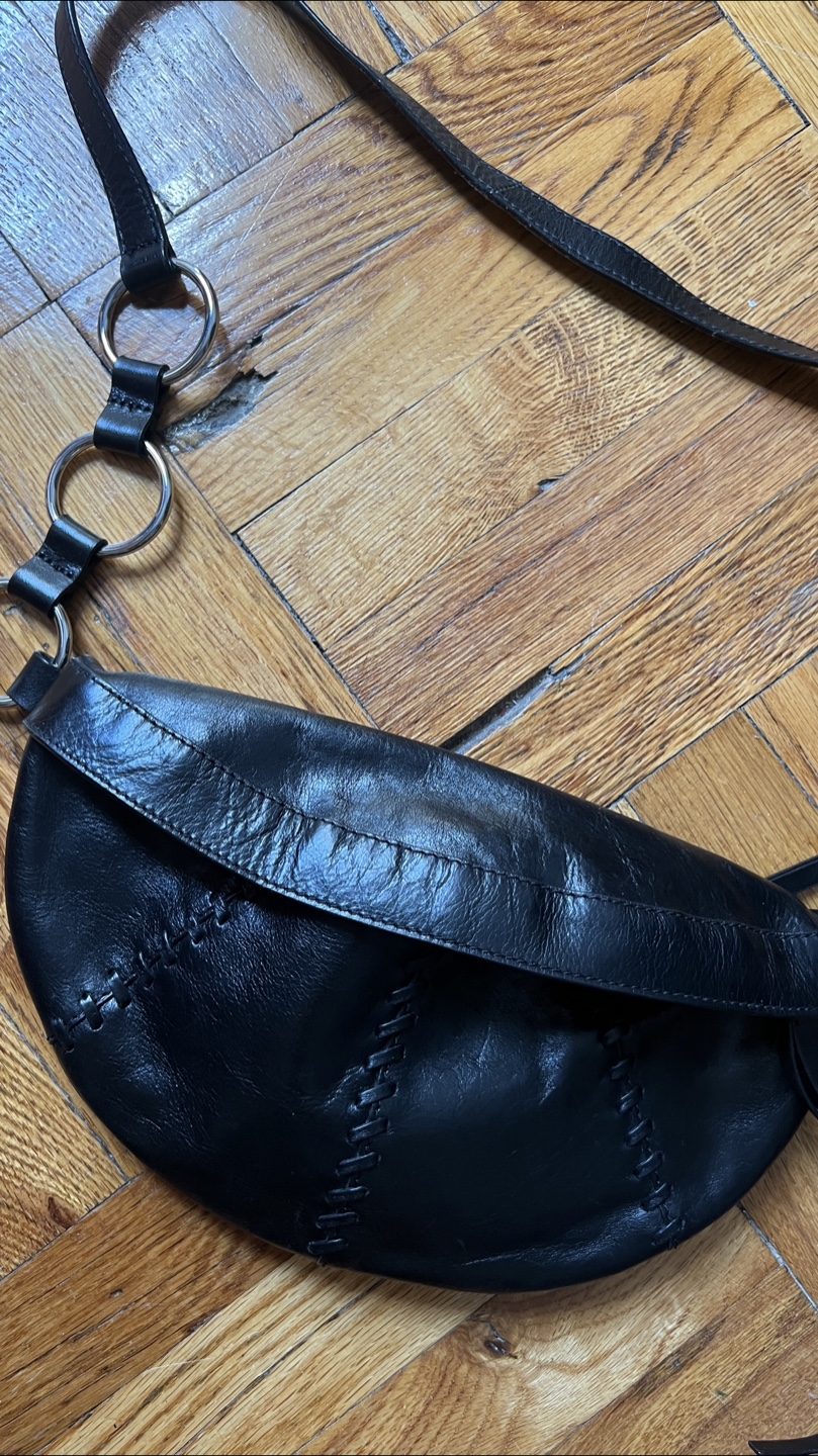Black Leather Crossbody Bag