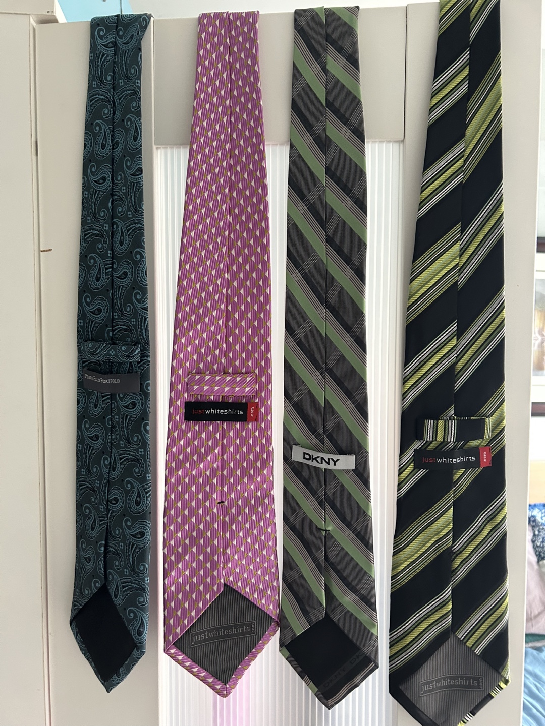 Assorted Men's Ties: DKNY, Justwhiteshirts and Perry Ellis - photo 2