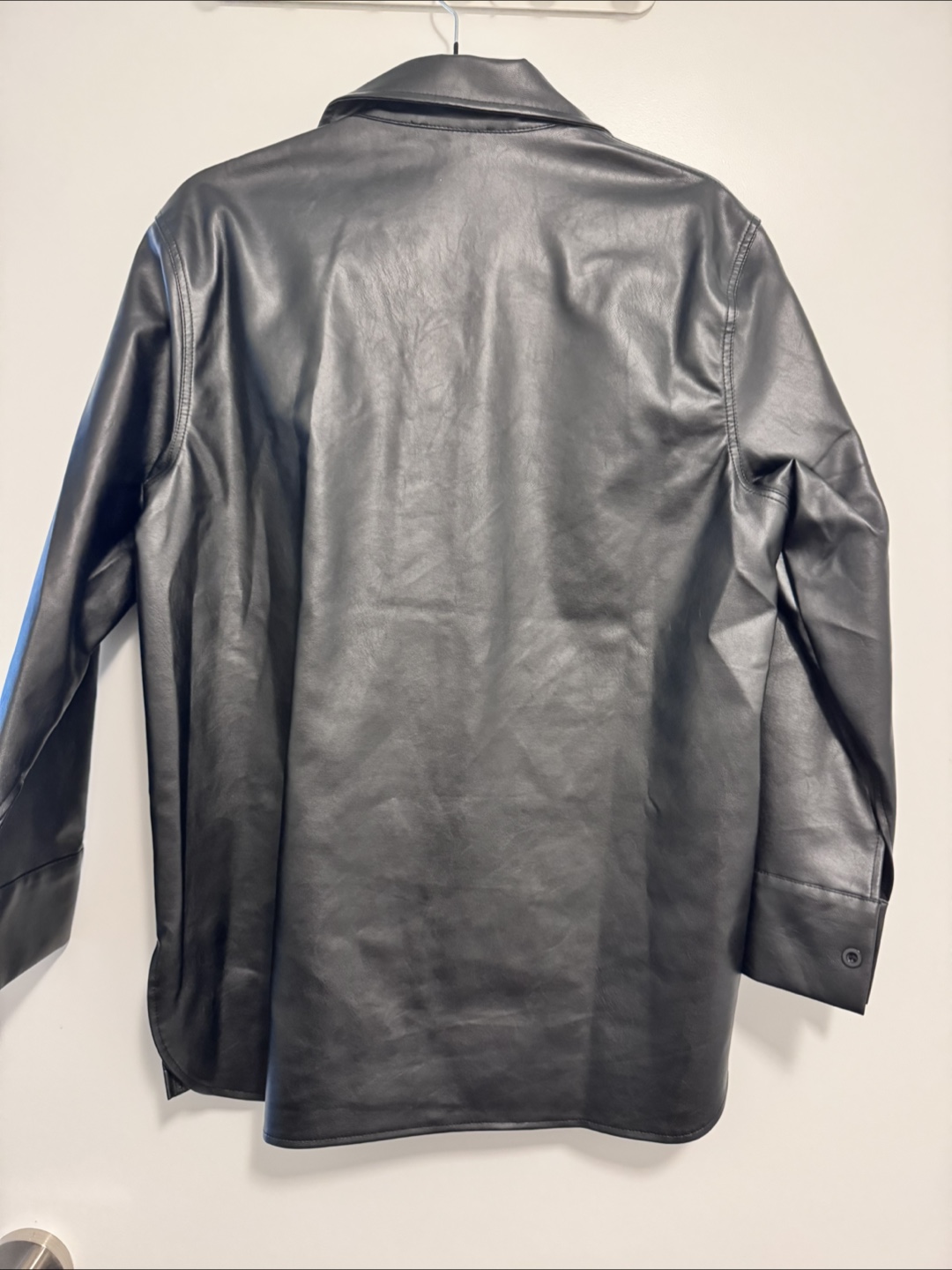 Cider Black Faux Leather Shirt - Size S - photo 3