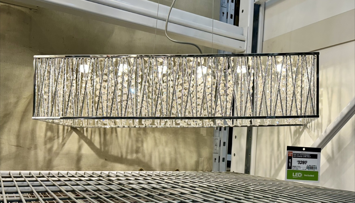 Rectangular Crystal Chandelier