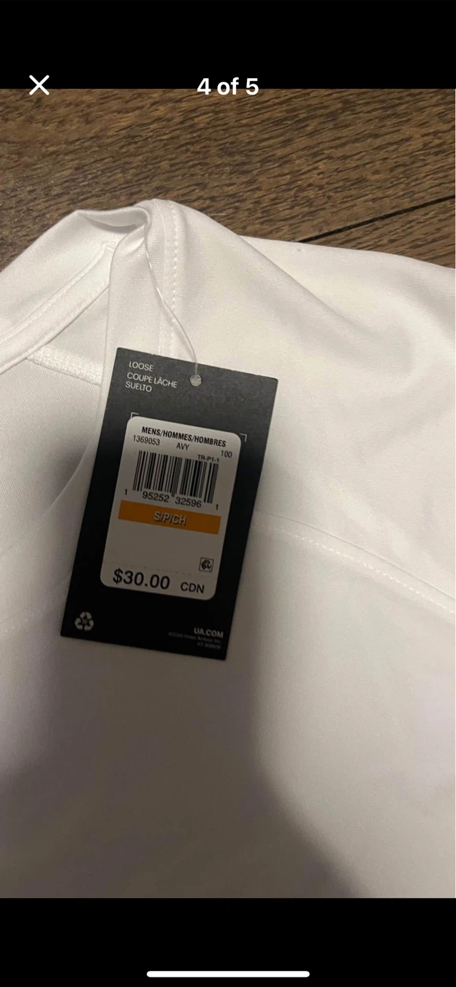 New Under Armour White T-Shirt - Size S - photo 3