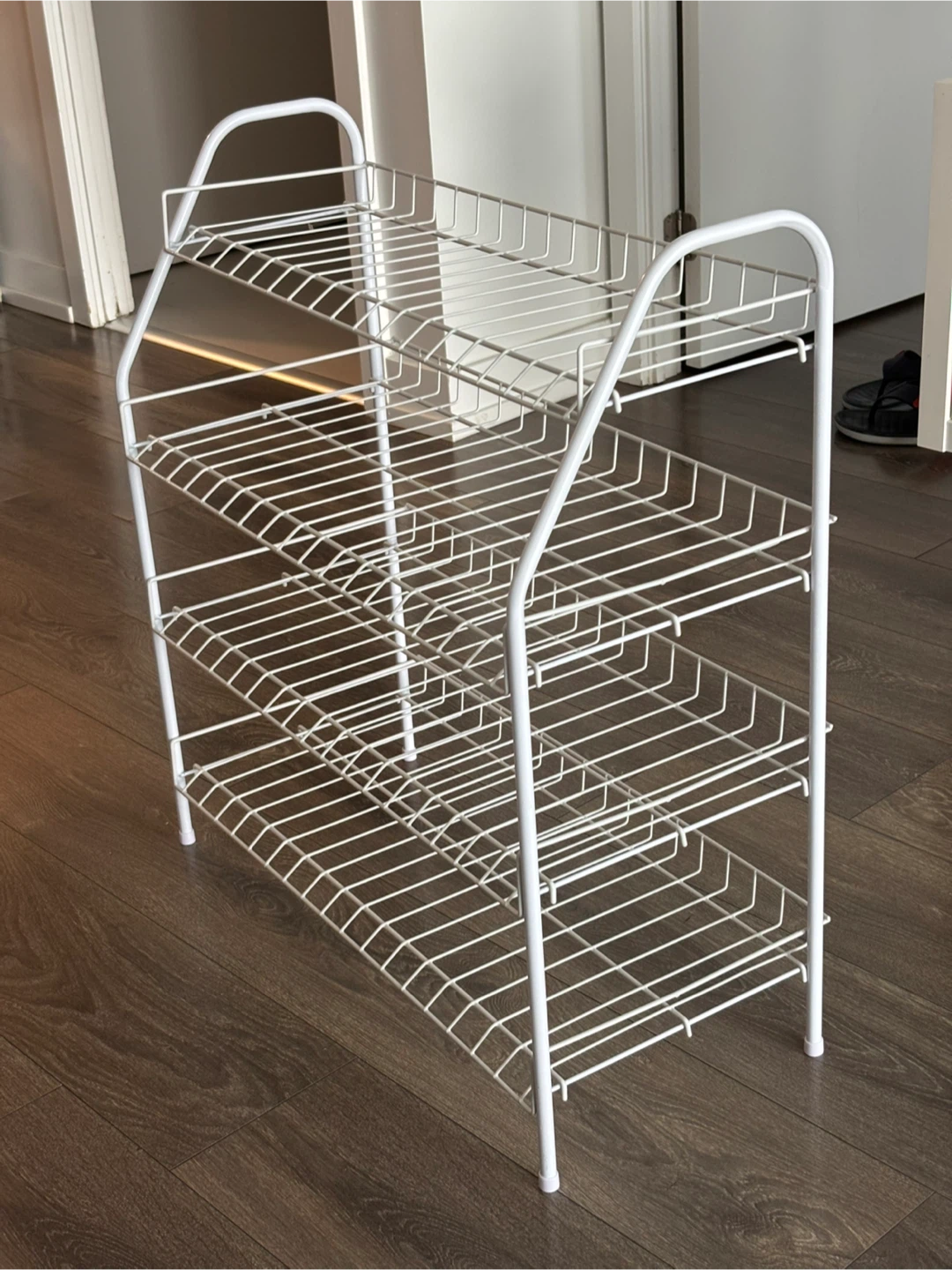 White 4-Tier Metal Shoe Rack - photo 3