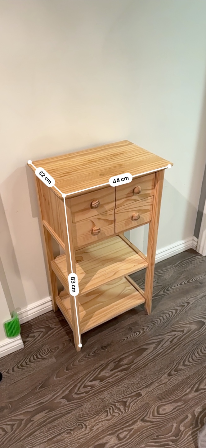 Wooden Side Table with Drawers - photo 2