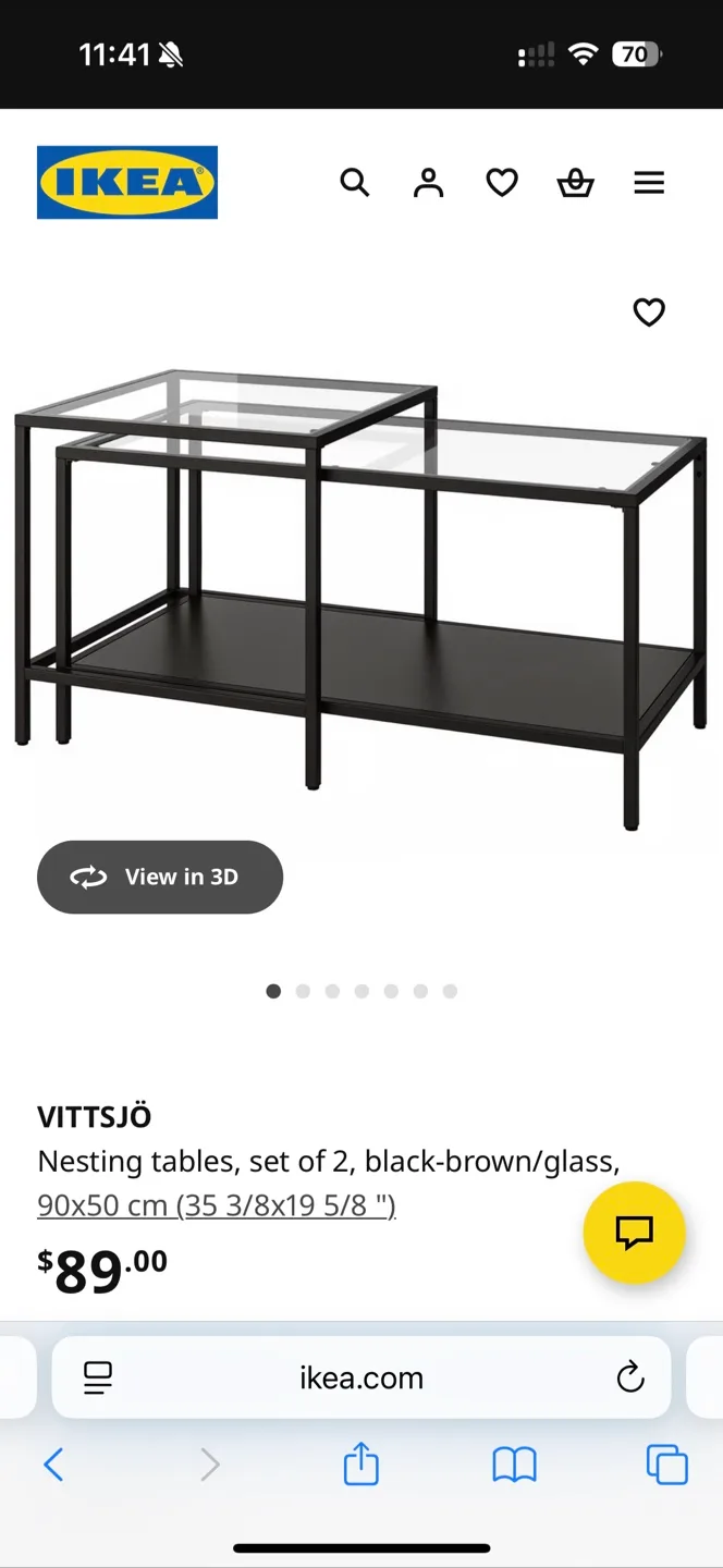 IKEA VITTSJÖ Nesting Coffee Tables image indicator(3)