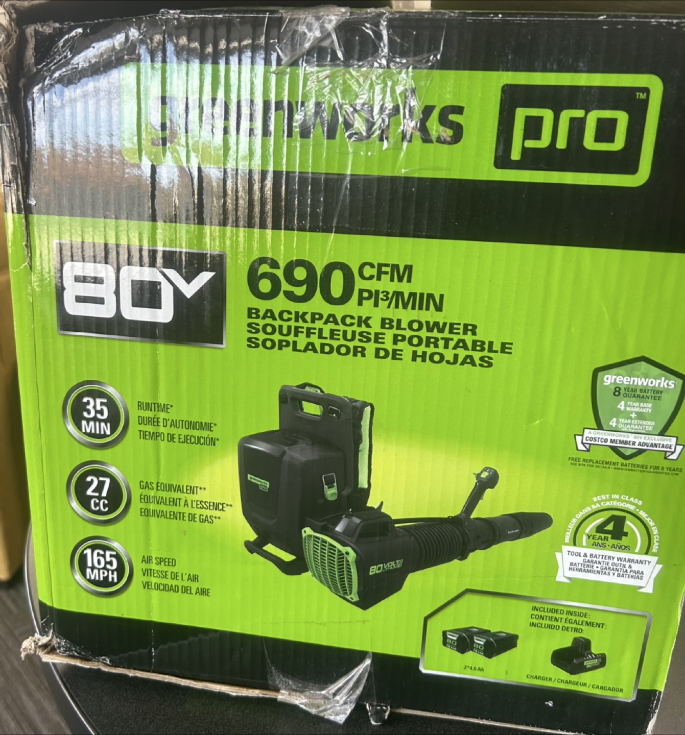 Greenworks Pro 80V Backpack Blower - New in Box!