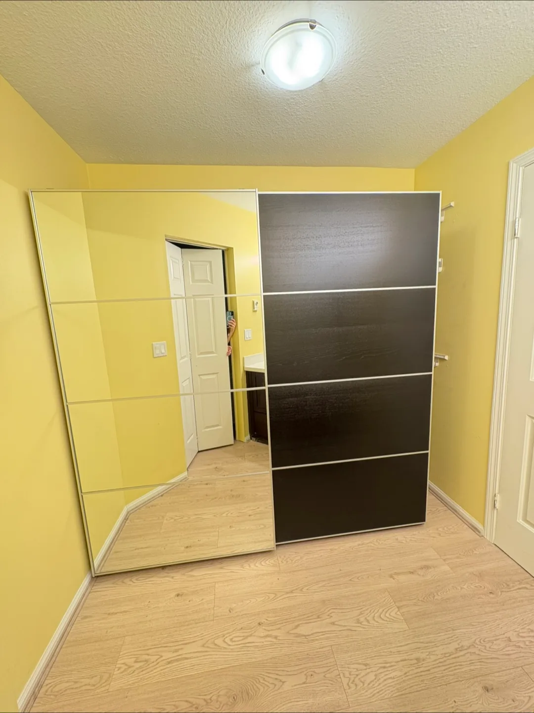 IKEA PAX Wardrobe with Mirror Doors - Brown image indicator(3)