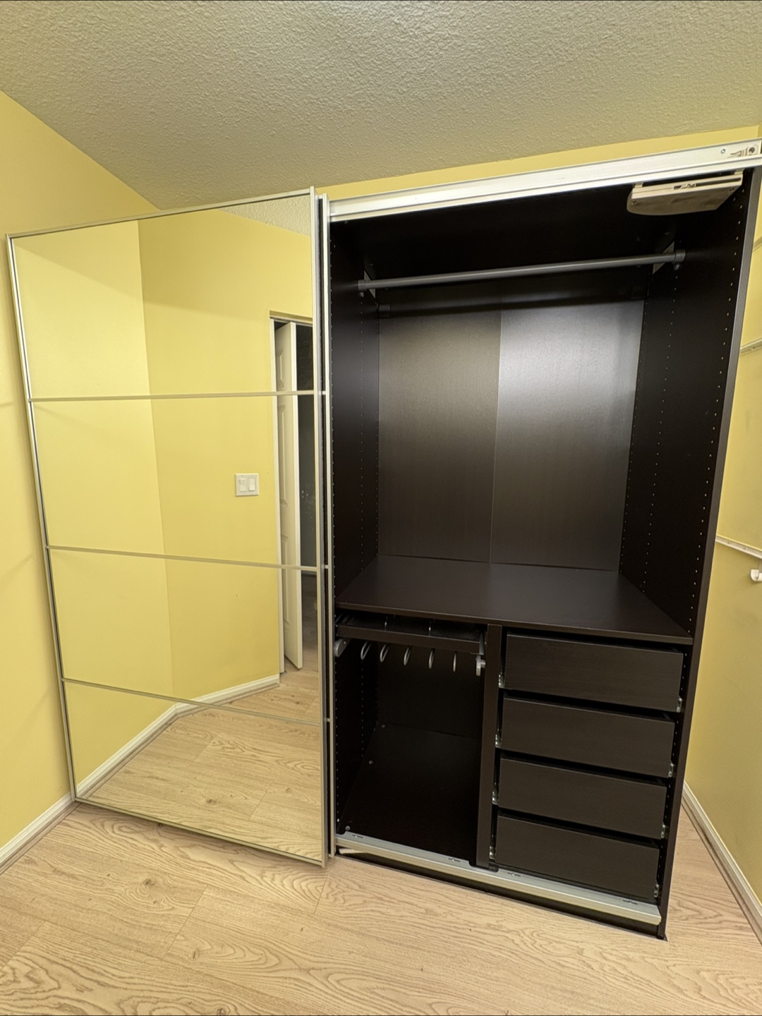 IKEA PAX Wardrobe with Mirror Doors - Brown