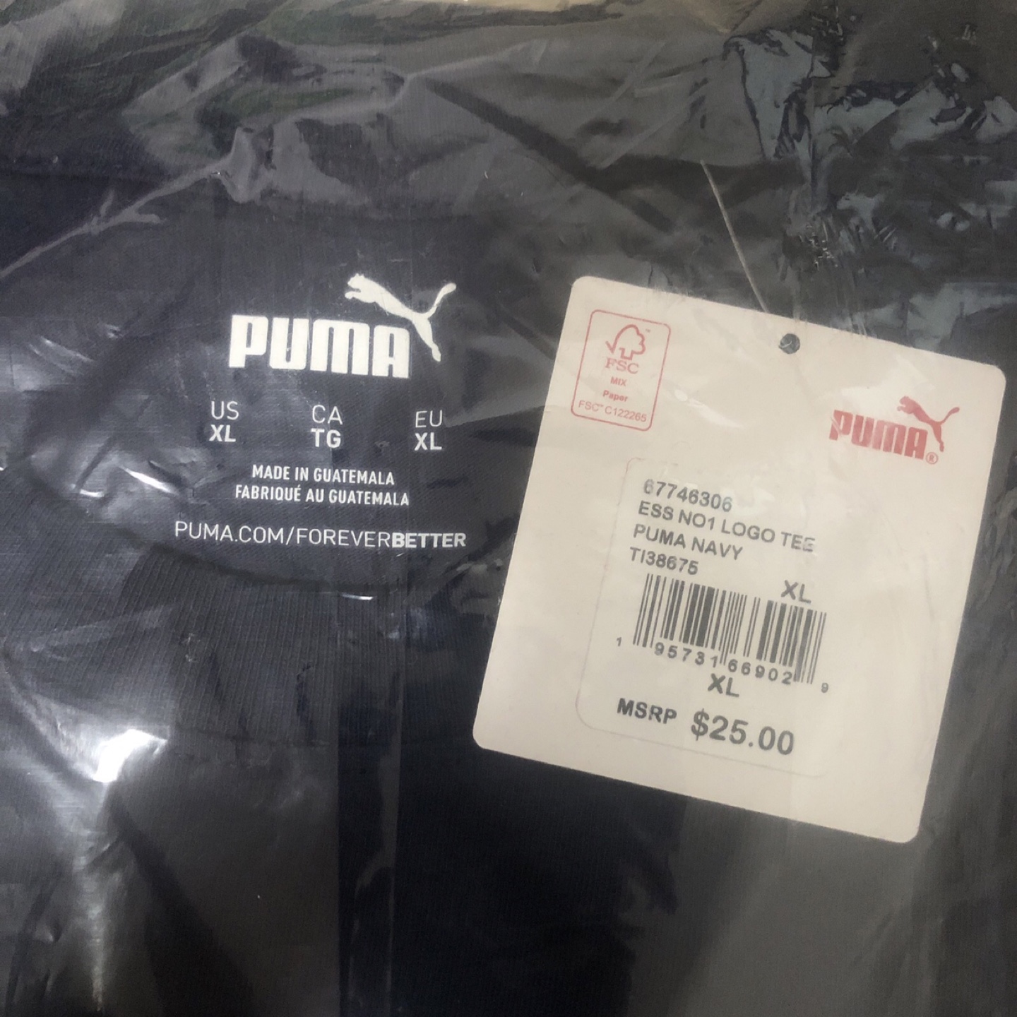 New Puma ESS No.1 Logo Tee - XL - photo 5