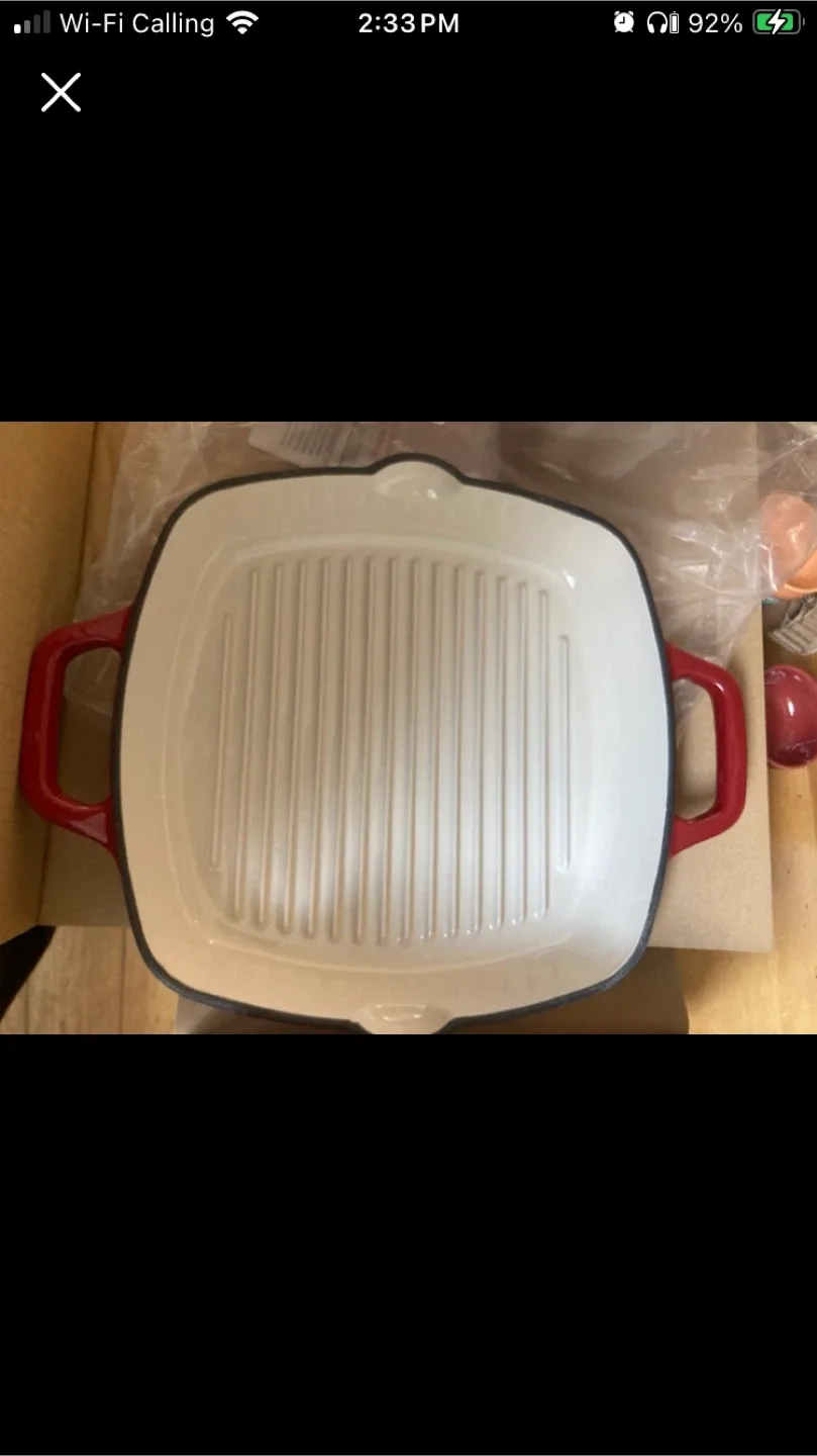 cast iron grill pan  — brand new in box image indicator(3)