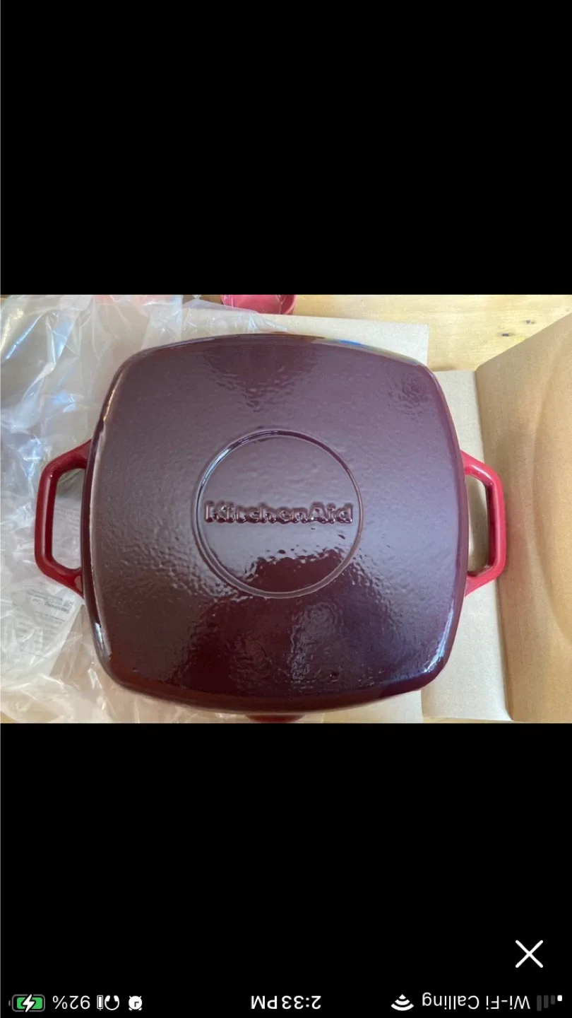 cast iron grill pan  — brand new in box image indicator(2)