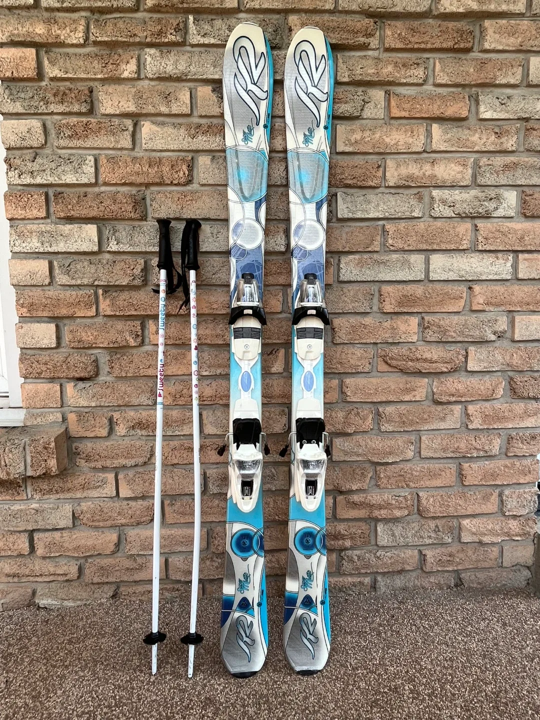 K2 Super Mistic Youth Skis & Poles Set thumbnail