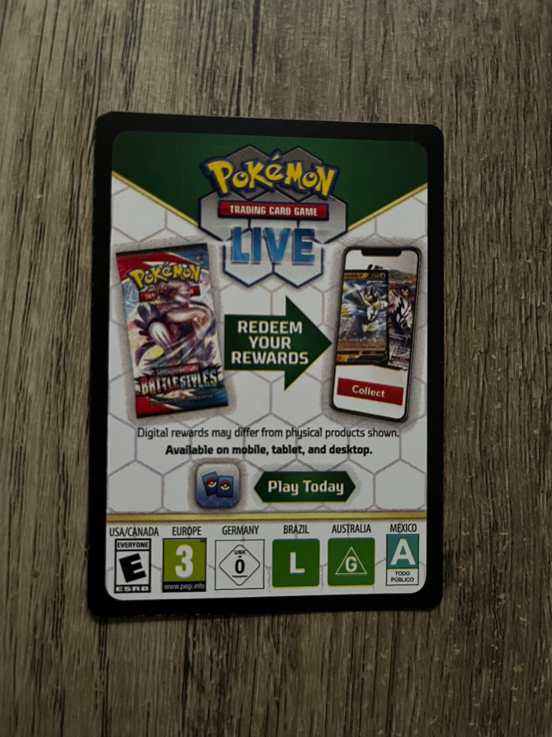 Pokemon Blank TCG Live Code Card - photo 2