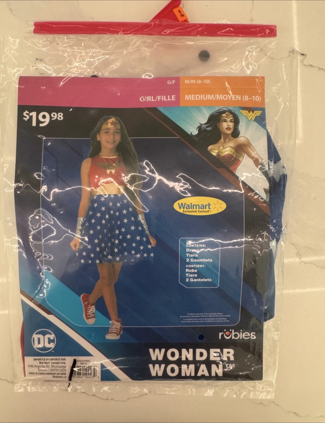 HALLOWEEN COSTUME- GIRLS MED (8-10) WONDER WOMAN-m