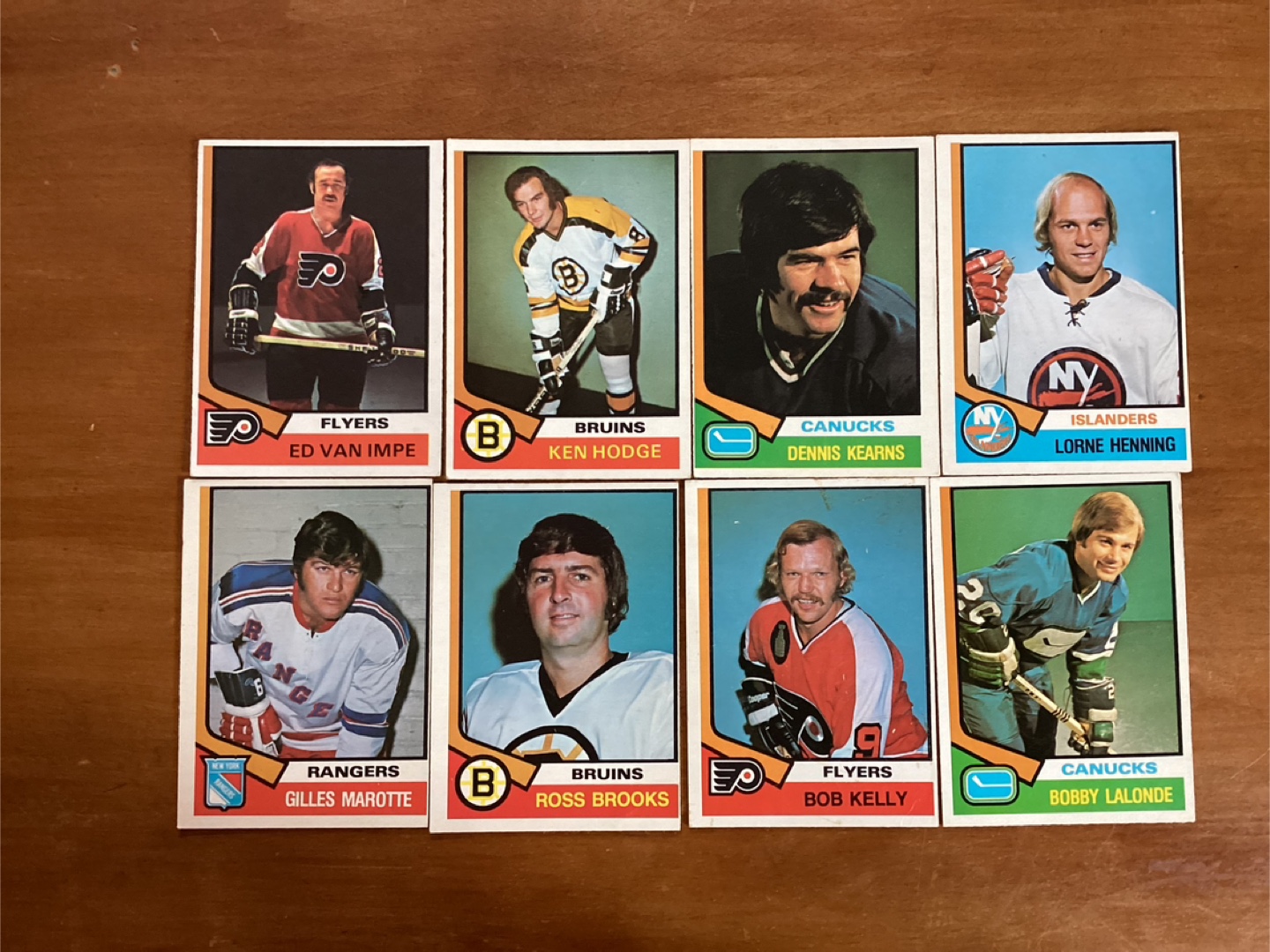8. 1974-75 OPC NHL Cards #’s85,230,366,367,373,376,380,392