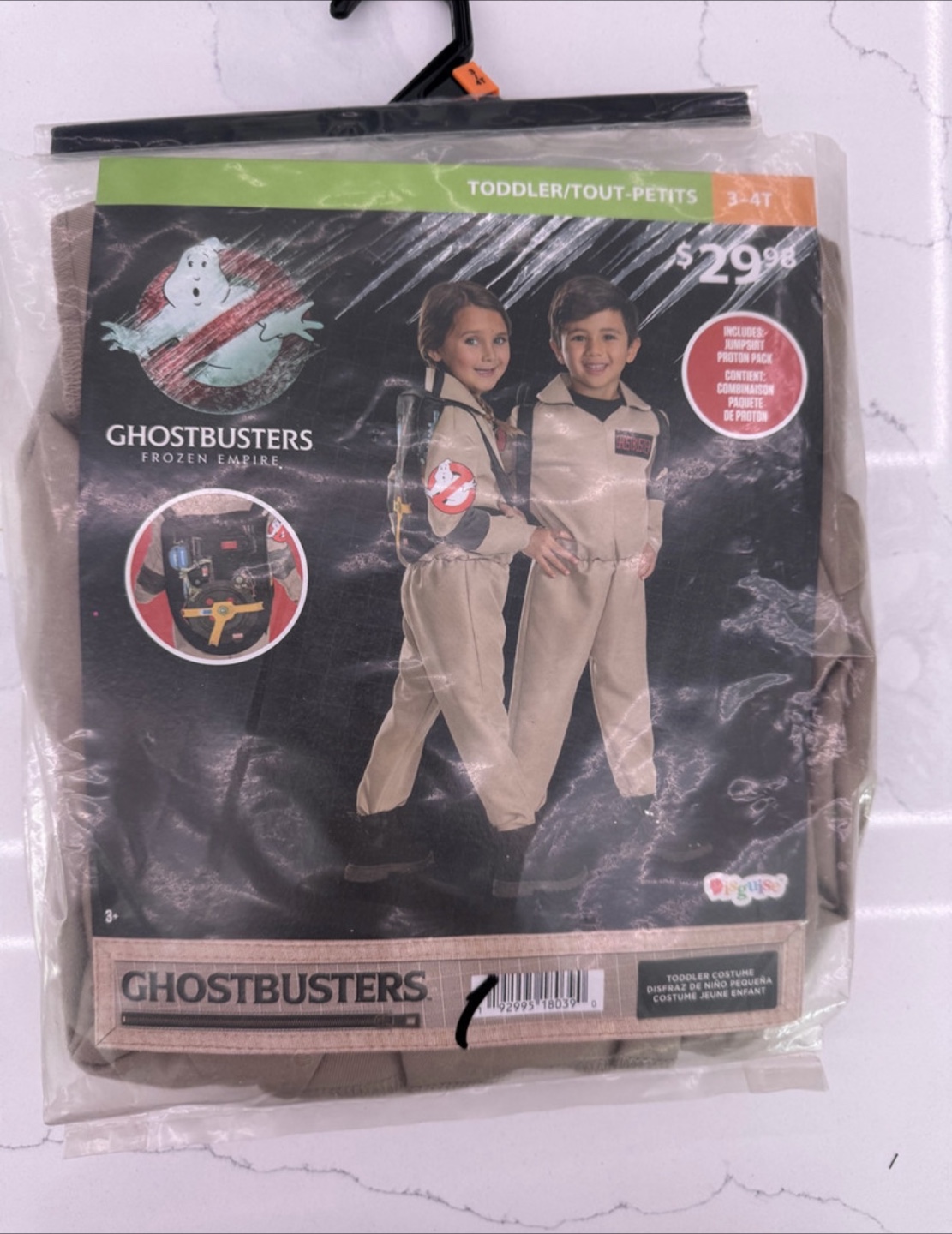 HALLOWEEN COSTUME- TODDLER 3-4T GHOSTBUSTERS