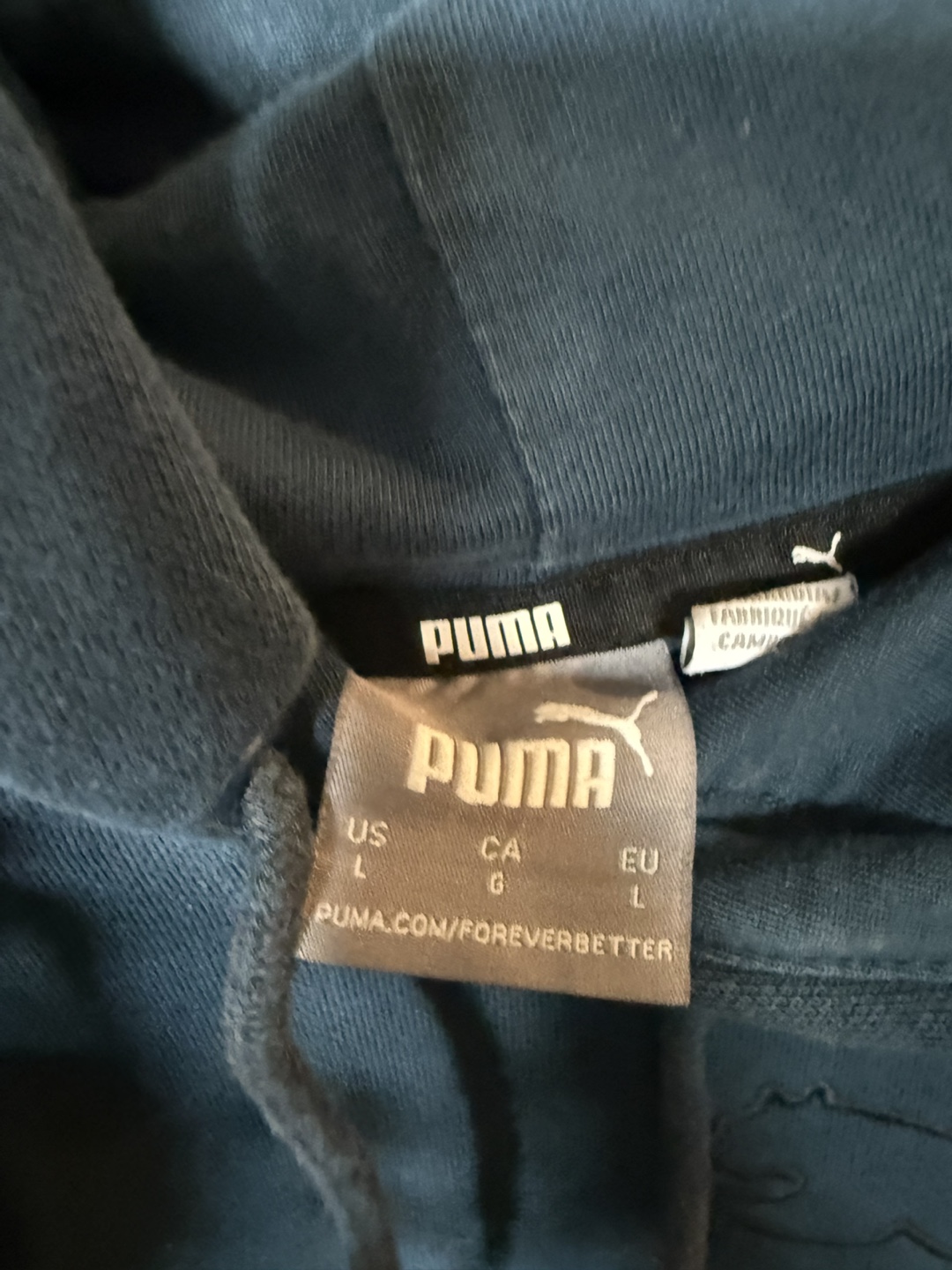 Puma Hoodie - Size L - Blue - photo 2