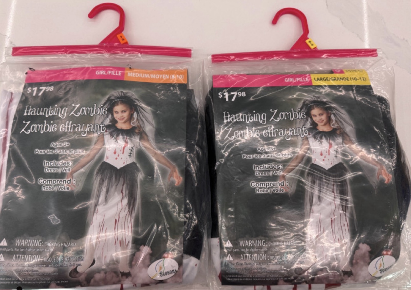 HALLOWEEN COSTUME- GIRL HAUNTING ZOMBIE- M & LG