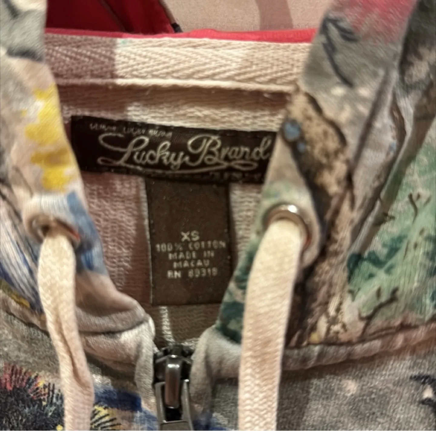 VINTAGE Lucky Brand XS Full Zip Hoodie image indicator(5)