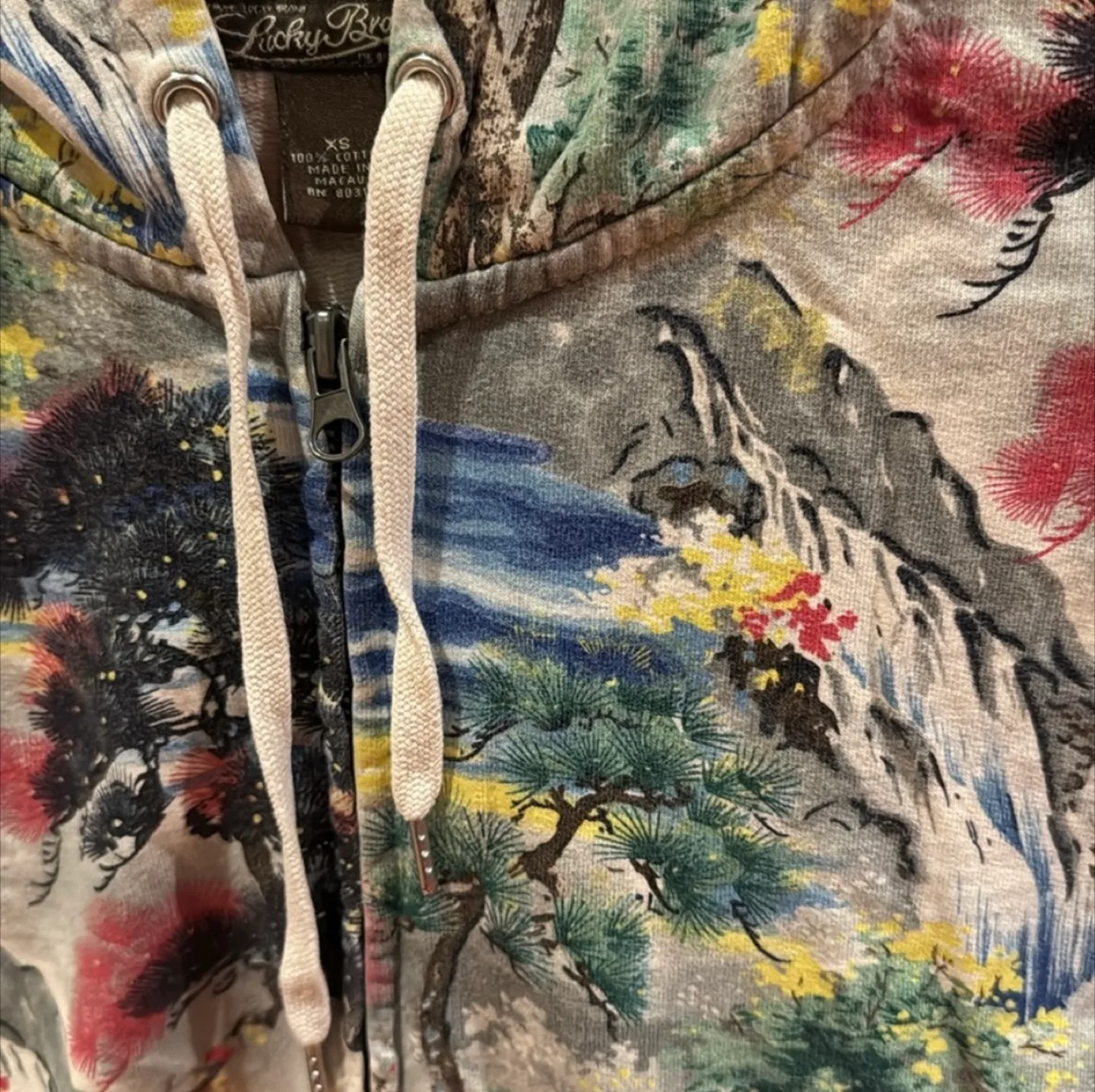VINTAGE Lucky Brand XS Full Zip Hoodie image indicator(3)