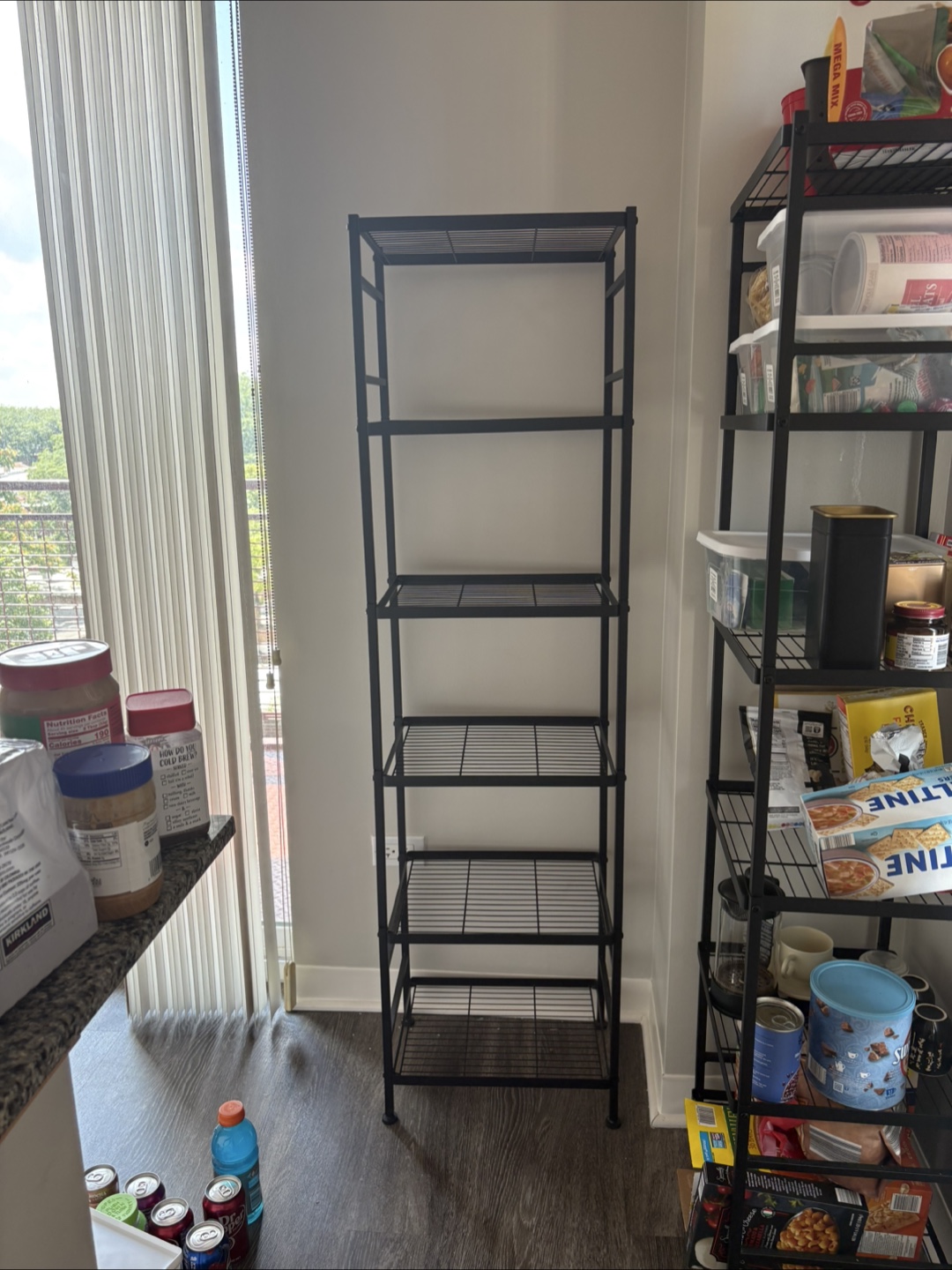 5-Wire Black Metal Shelving Rack - 2x