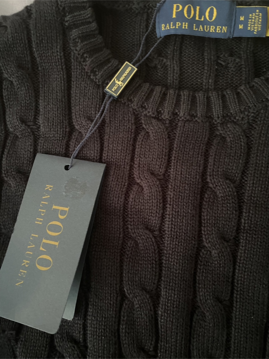 New Black Women’s Cable Knit Sweater - Size M - photo 3