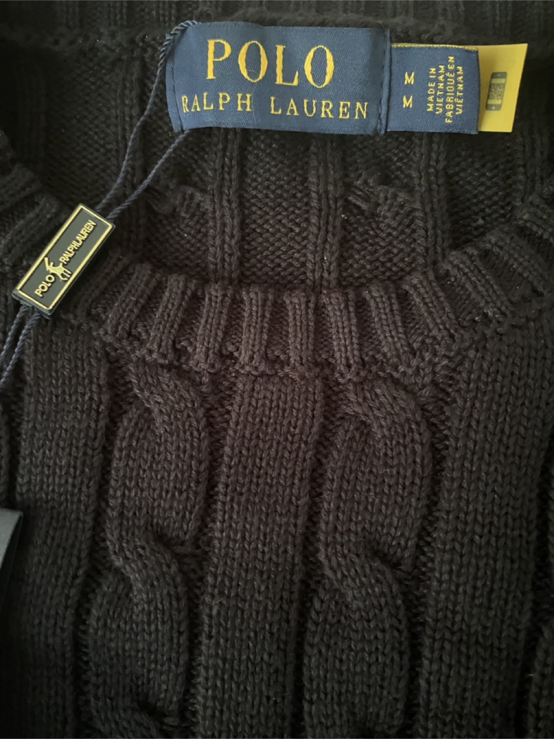 New Black Women’s Cable Knit Sweater - Size M - photo 2