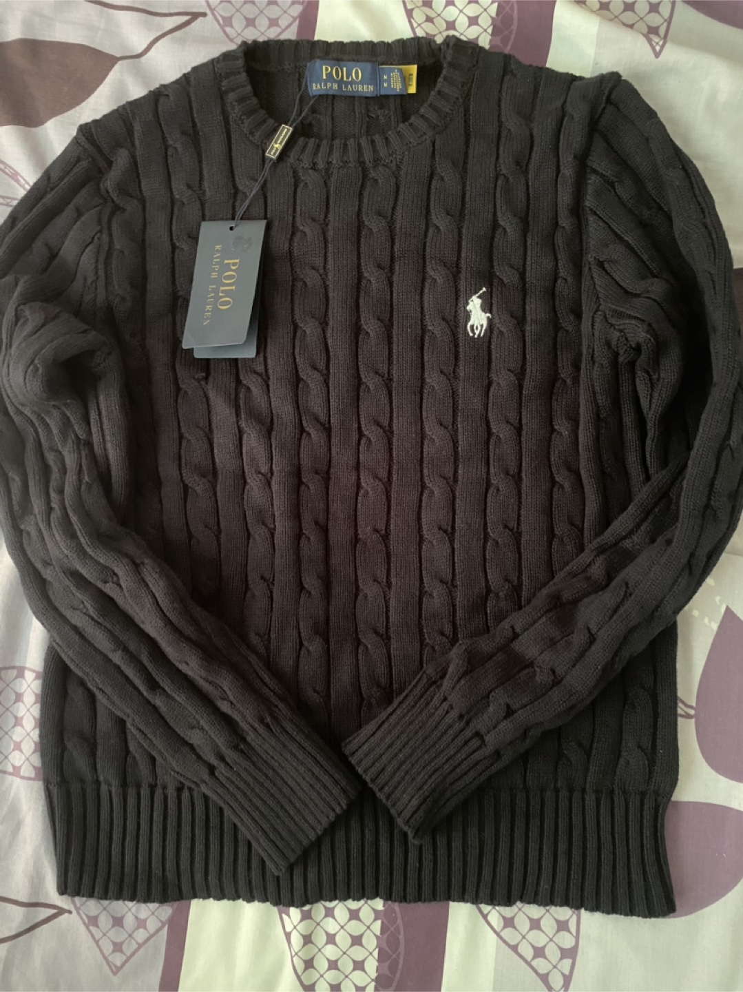 New Black Women’s Cable Knit Sweater - Size M