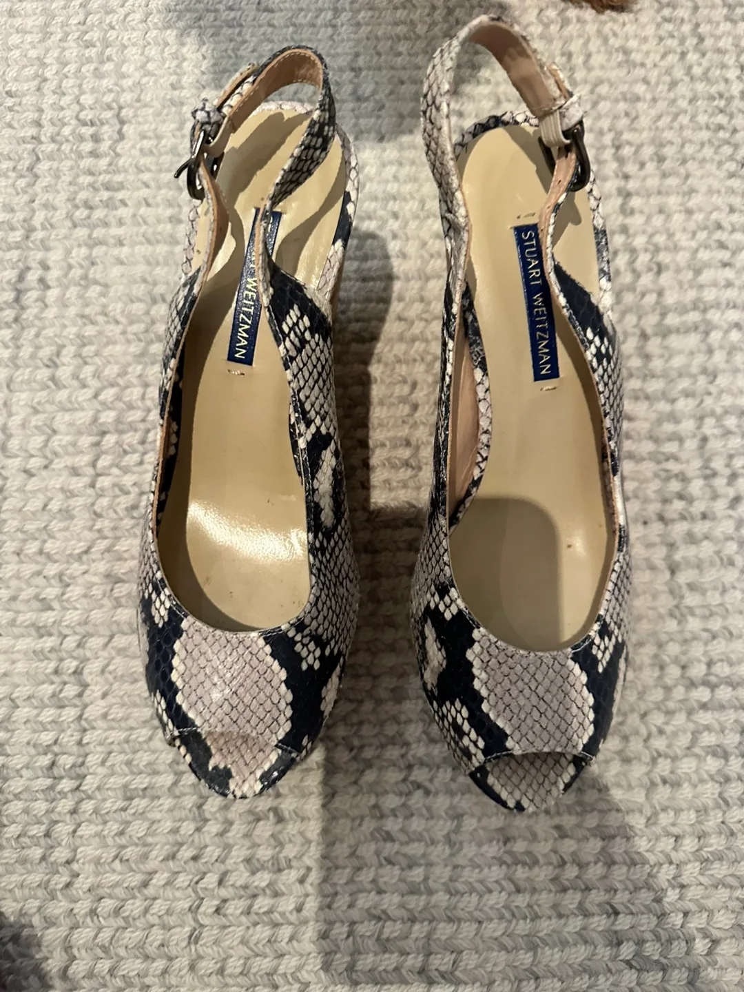 Stuart Weitzman Snakeskin Wedge Heels image indicator(4)