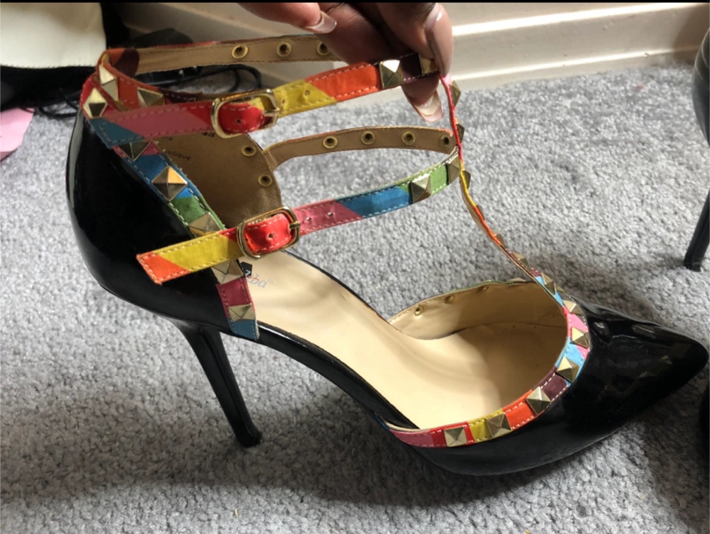 Diba studded Black Heels - Size 10 - photo 4