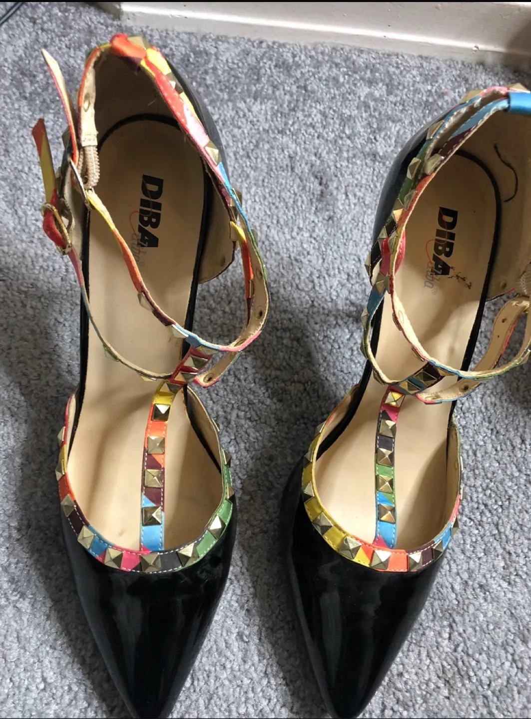 Diba studded Black Heels - Size 10